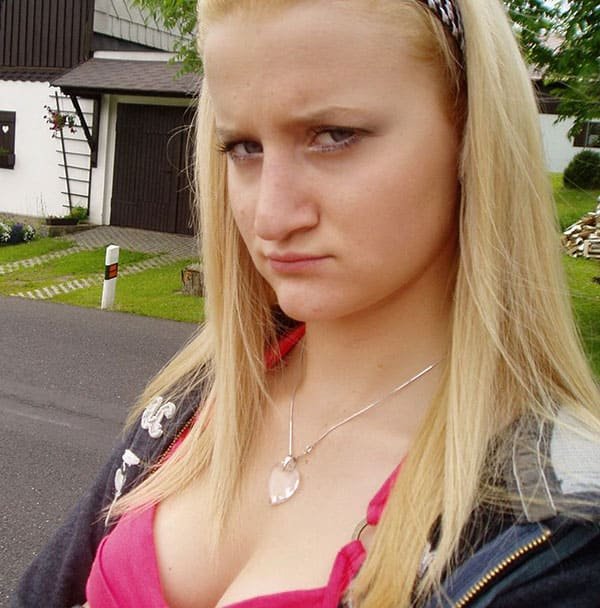 Young slut gives blowjob in public - Amateur porn photo.