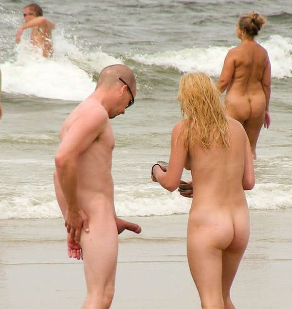 Hard Cocks on Nude Beach: Explicit Amateur Porn Photos