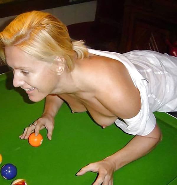 MMF Threesome on Billiard Table: Amateur Porn Photo