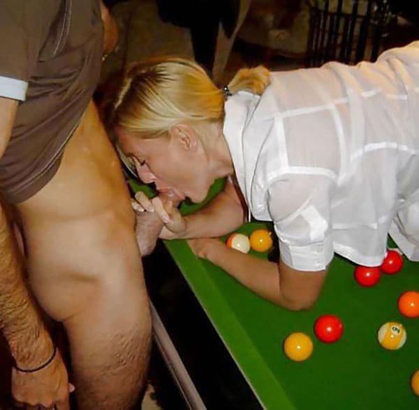 MMF Threesome on Billiard Table: Amateur Porn Photo