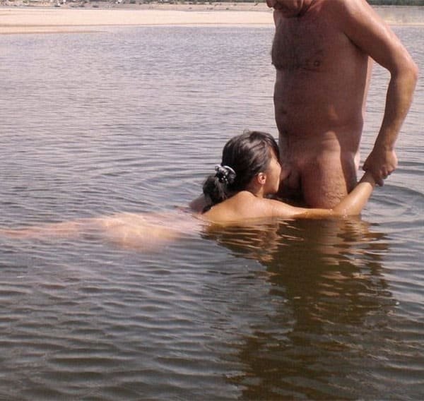 Hot Mature Nudist Couple's Explicit Water Sex Tape