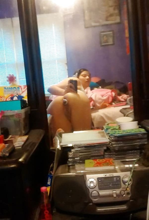 Amateur Slut Photos: Vibrator in Ass - Explicit Anal Porn Pics