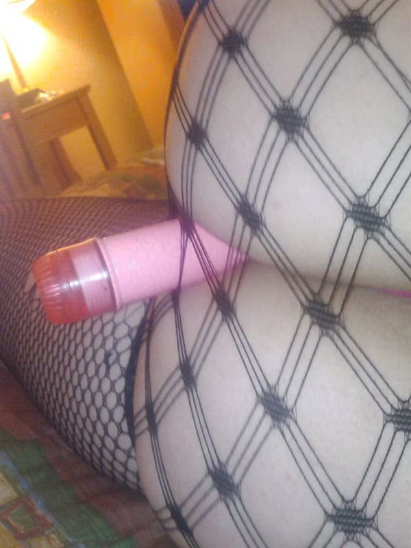 Amateur Slut Photos: Vibrator in Ass - Explicit Anal Porn Pics