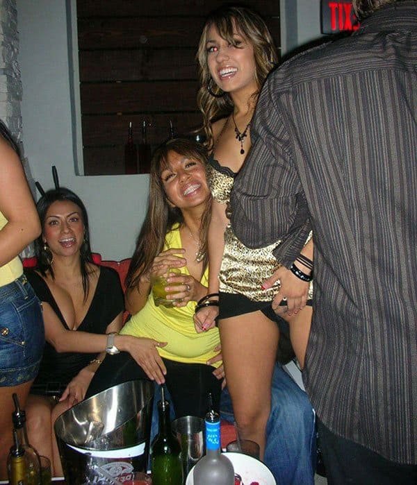 Sluts Pulling Panties Aside and Flashing Pussies - Explicit Amateur Porn Photo