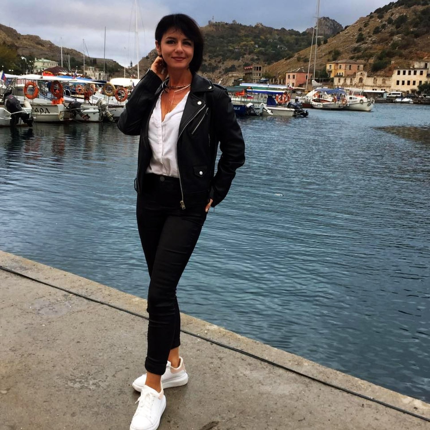 Sensual Brunette Fucks in Sauna - Amateur Porn Photo