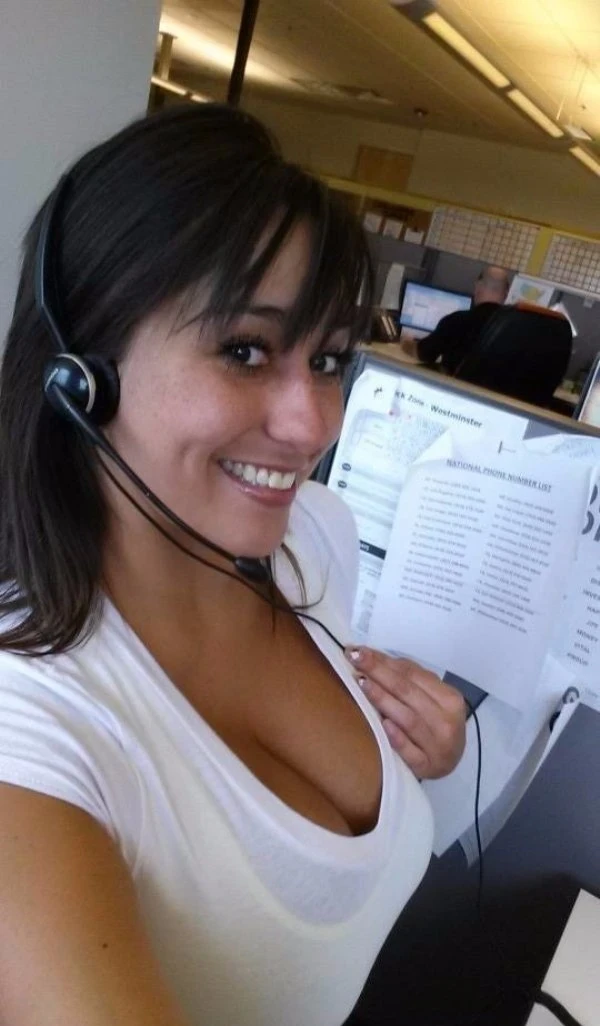 Hot Babes Bored at Work: 24 Steamy Photos of Girls Looking for Fun