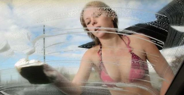 Seductive Bikini Girls Washing Cars - 35 Explicit Photos