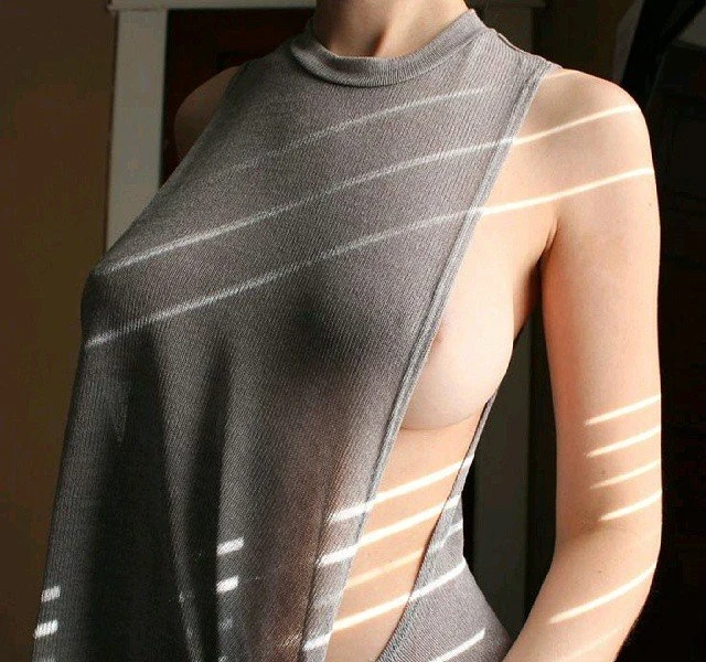 Seductive Side View of Girls' Assets: Explicit Temptation