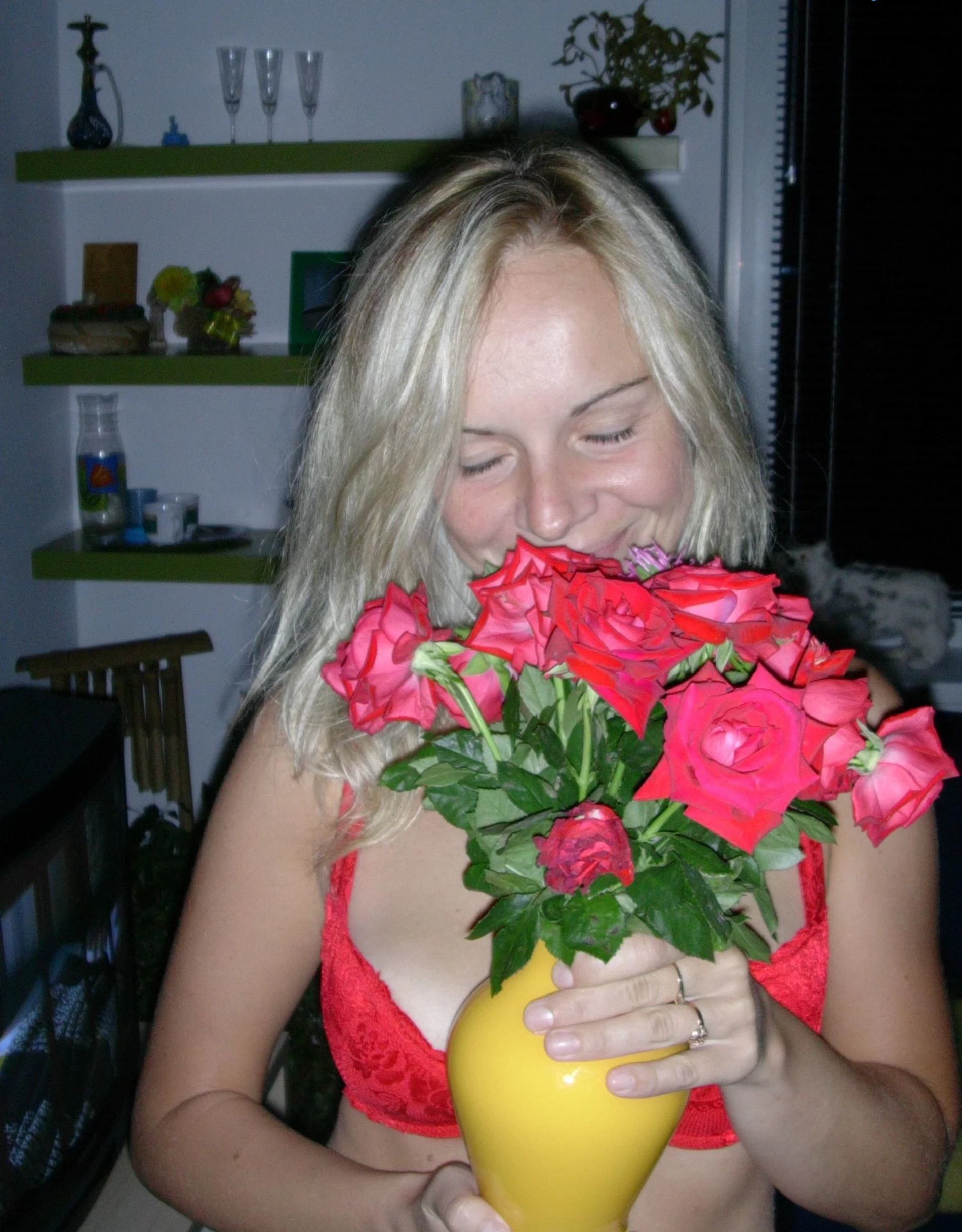 Amateur MILF Sucks Cock and Shows Pussy - Explicit Homemade Porn Photo