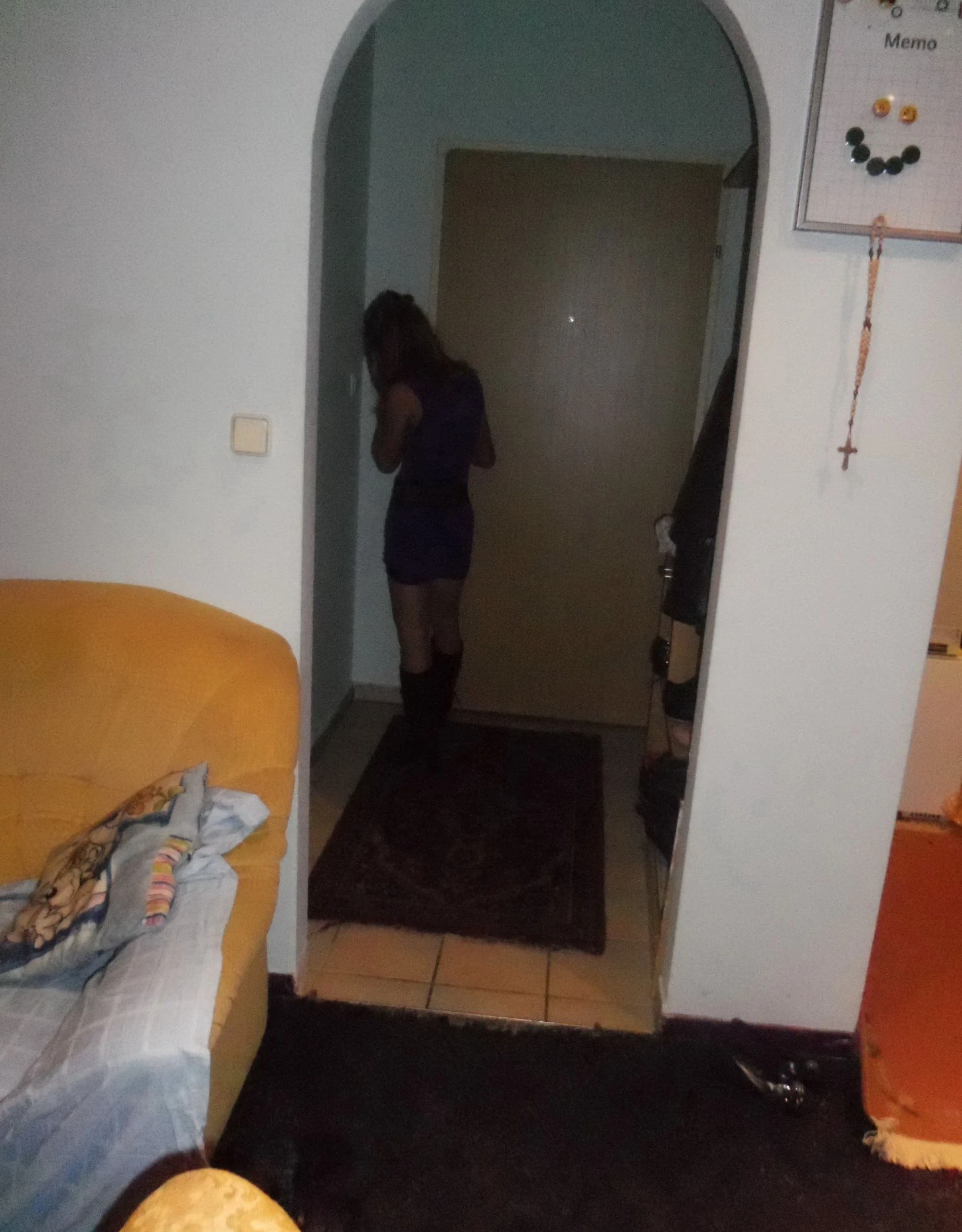 Amateur Girl Strips Pantyhose and Panties for Boyfriend - Explicit Homemade Porn