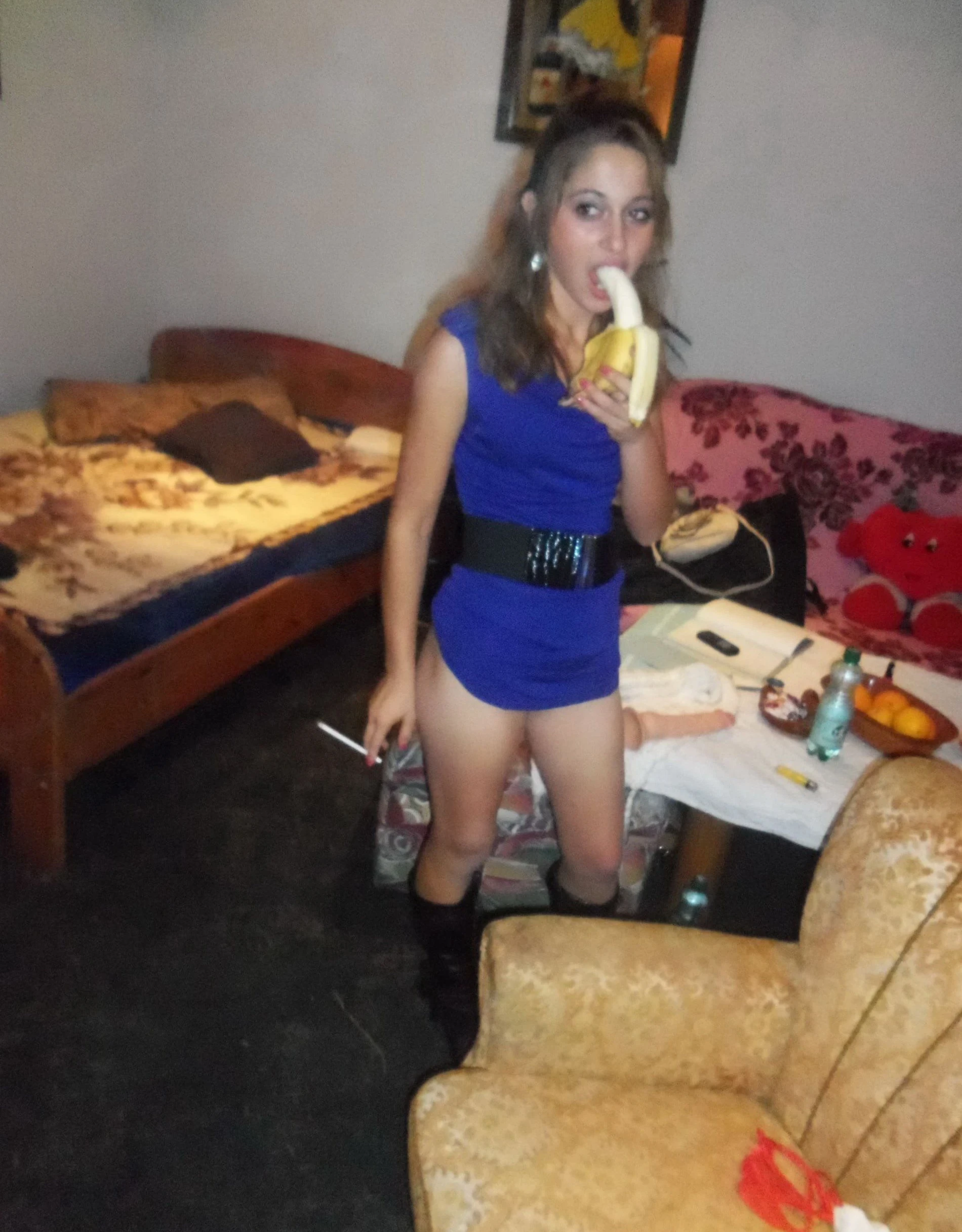 Amateur Girl Strips Pantyhose and Panties for Boyfriend - Explicit Homemade Porn