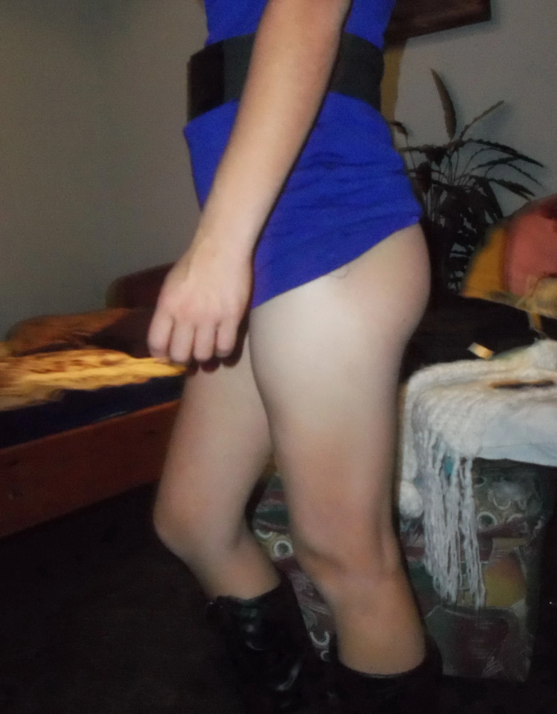 Amateur Girl Strips Pantyhose and Panties for Boyfriend - Explicit Homemade Porn