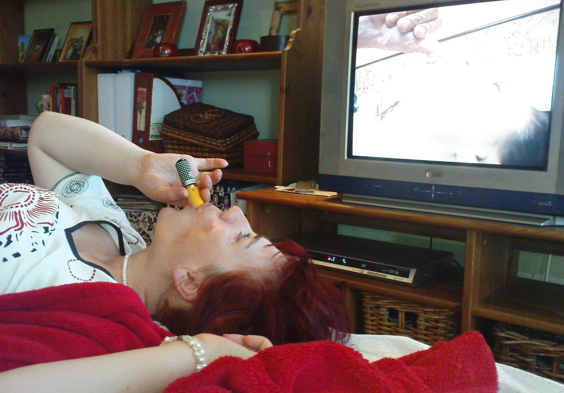 Curvy Babe Fucks Herself with Vibrator - Explicit Amateur Porn Photo