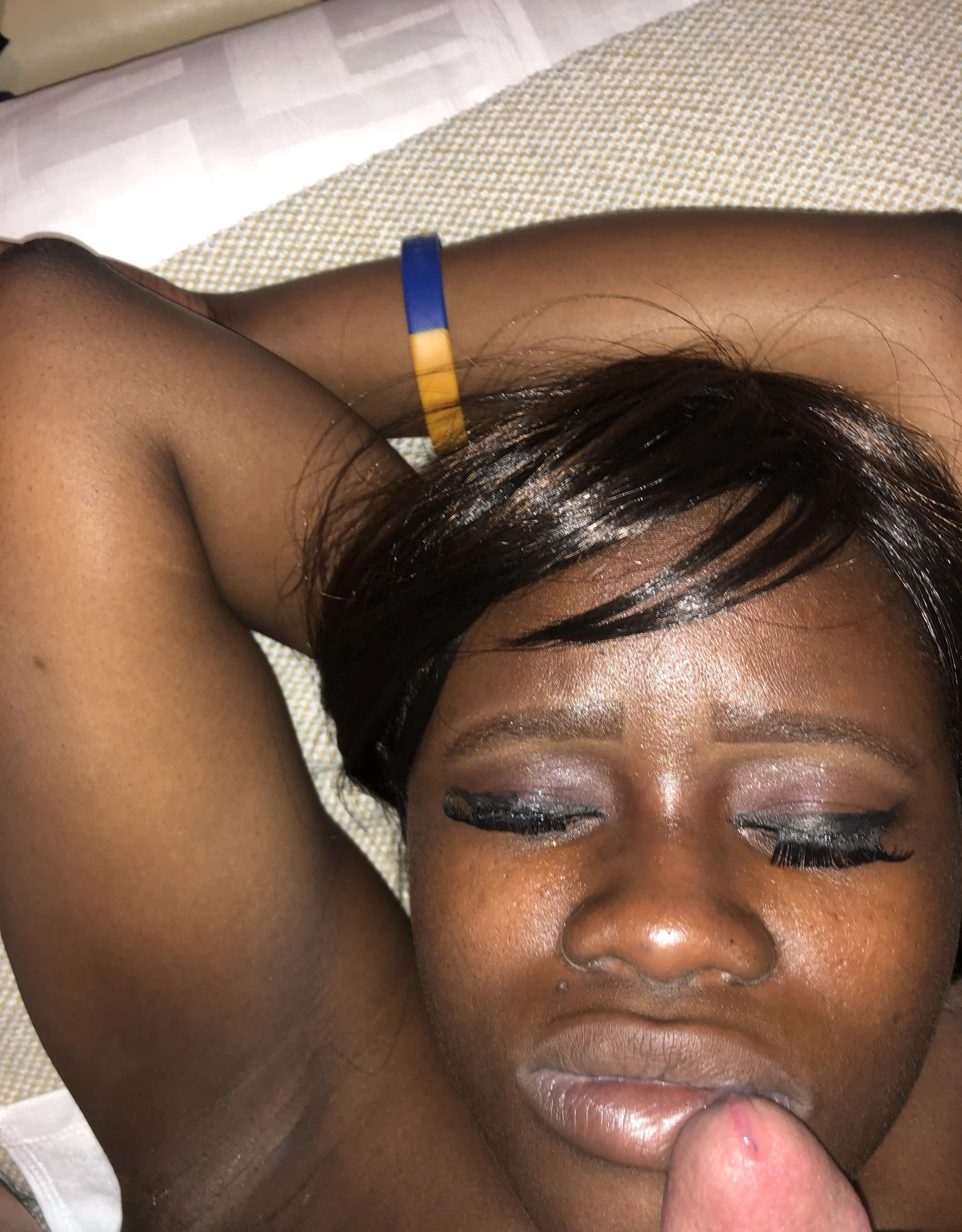 Interracial Amateur Oral Sex with Ebony Babe