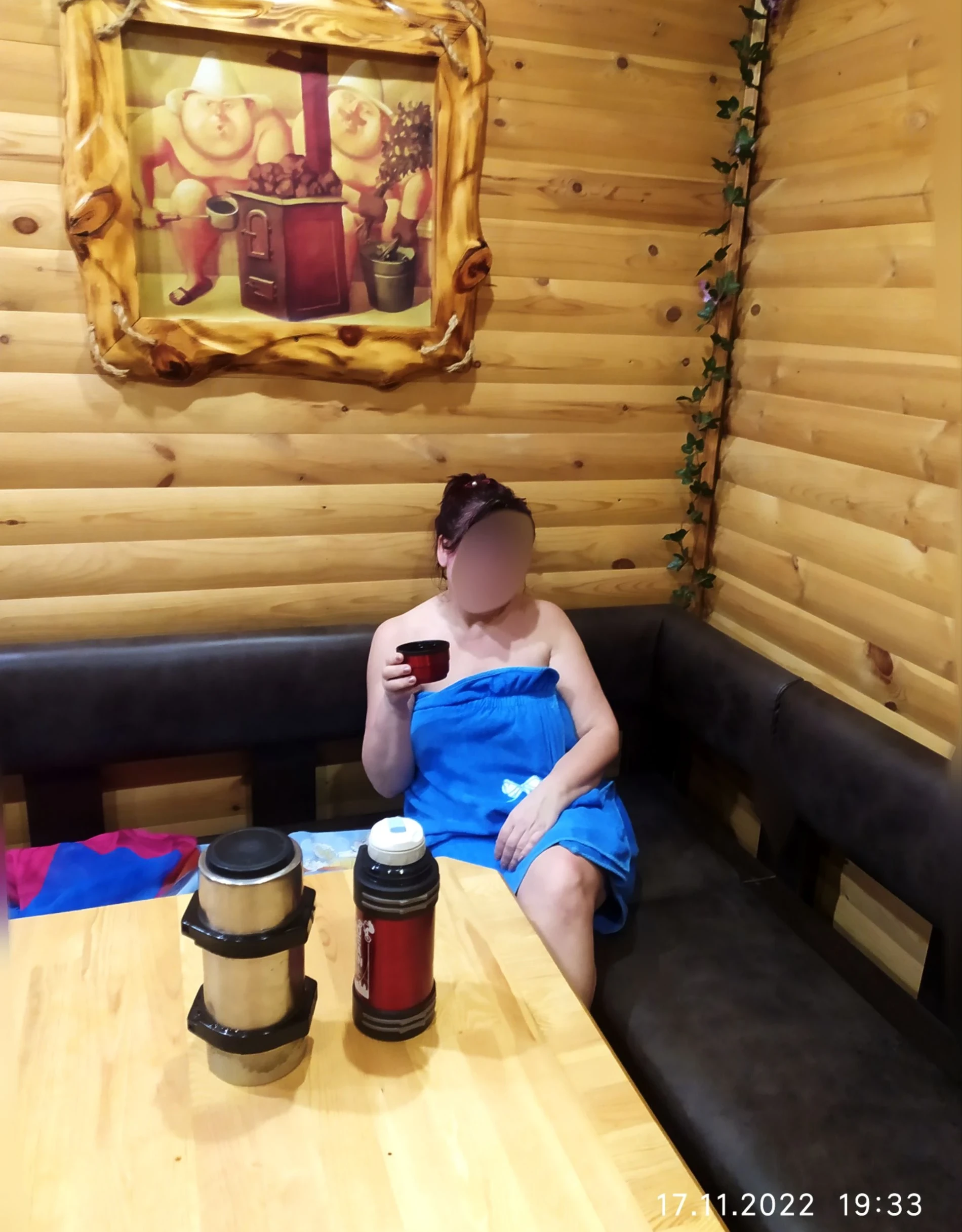 Hot Wife in Sauna - Amateur XXX Photo 3