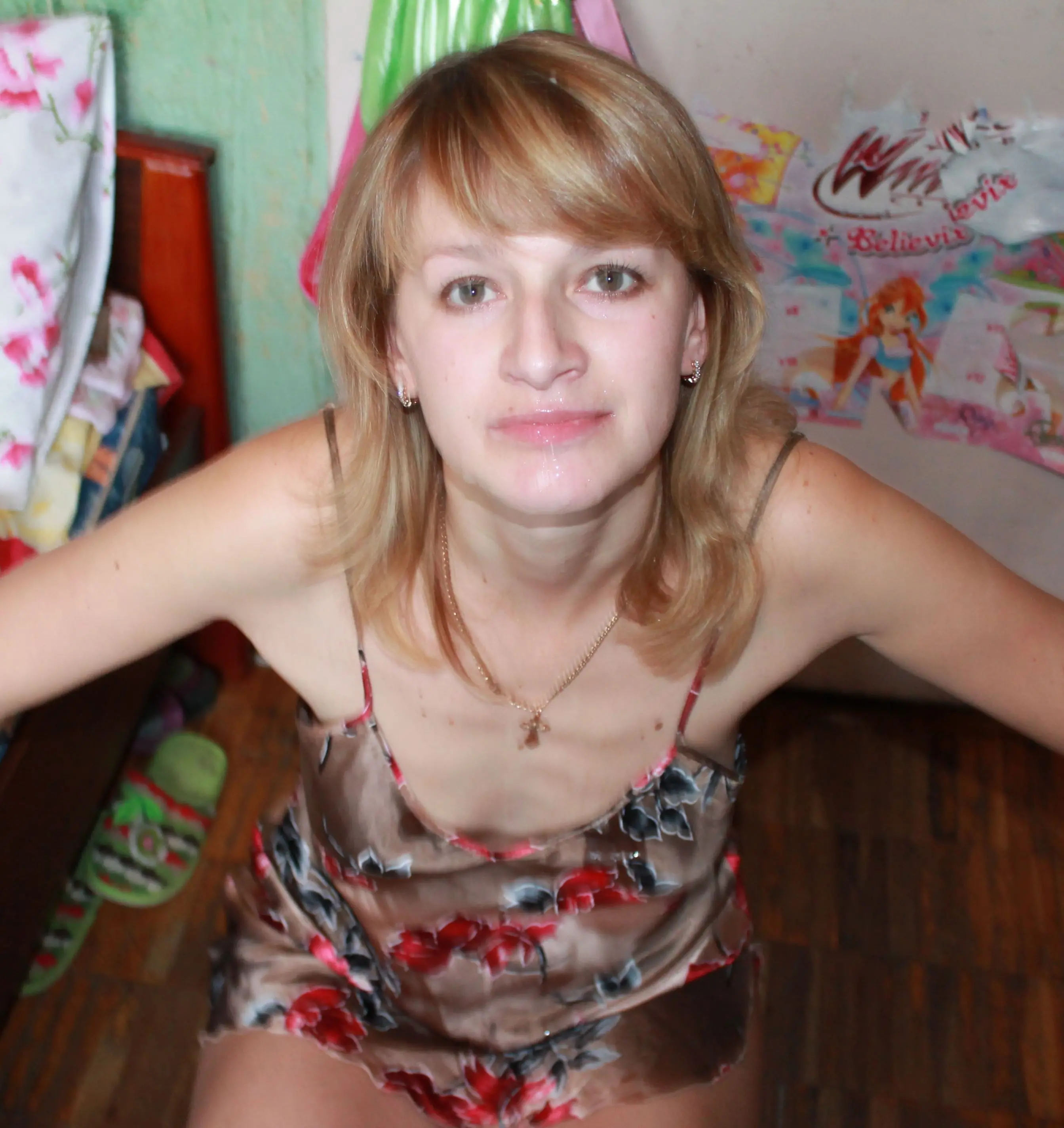 Luda Covered in Cum: Amateur Porn Photo with Explicit Content