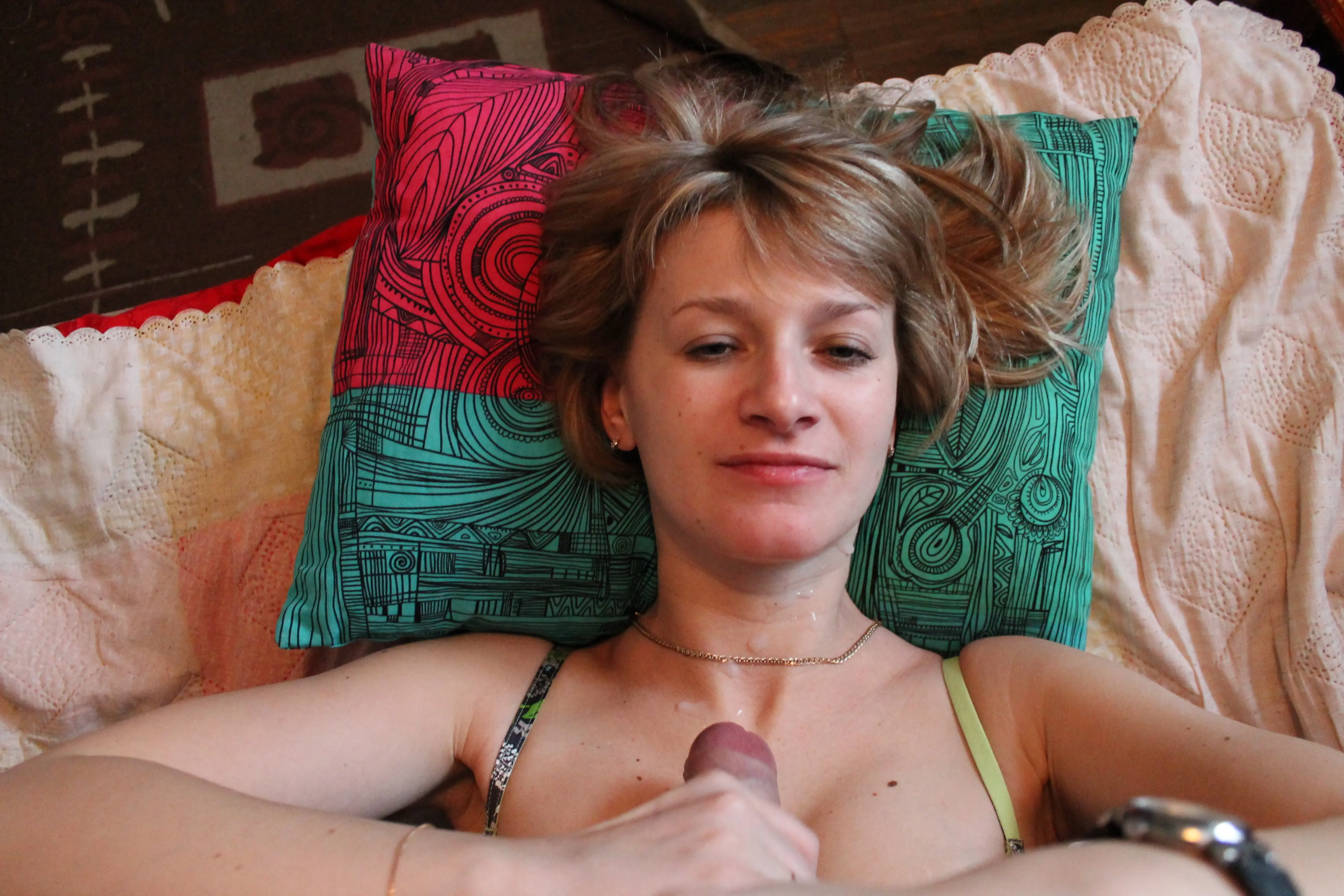 Luda Covered in Cum: Amateur Porn Photo with Explicit Content