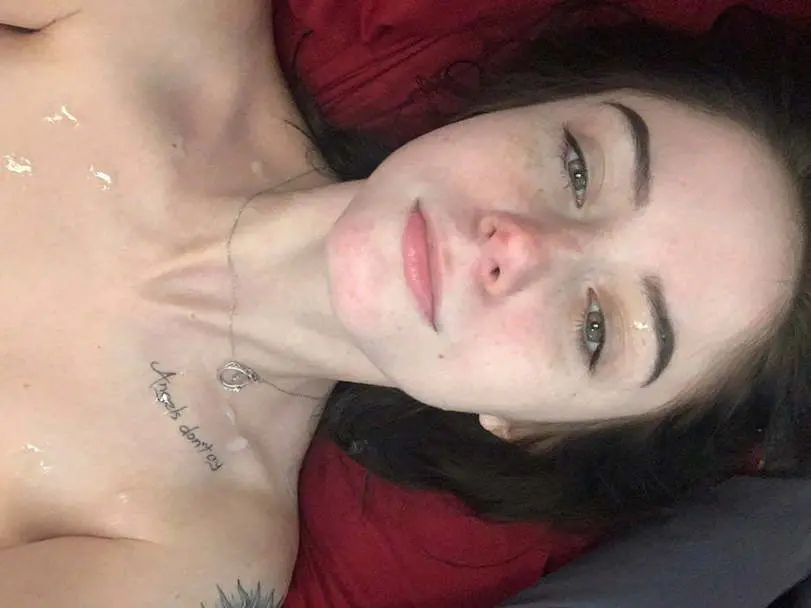 Hot Babe Covered in Cum - Amateur Facial Porn Photo