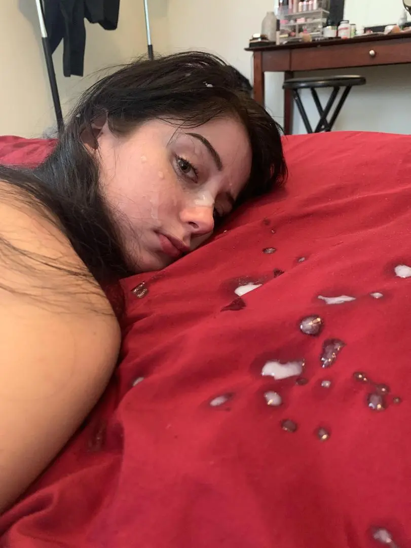 Hot Babe Covered in Cum - Amateur Facial Porn Photo