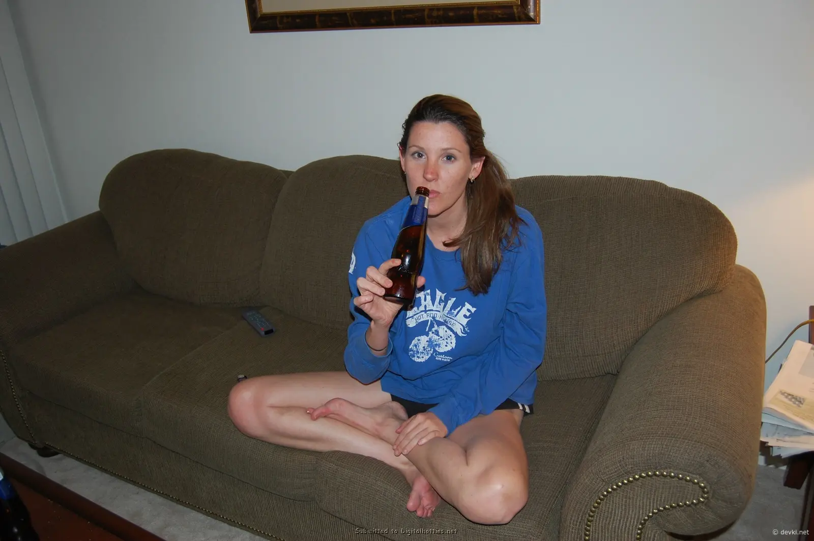 Bitch Plays with Cock: Amateur Porn Photo