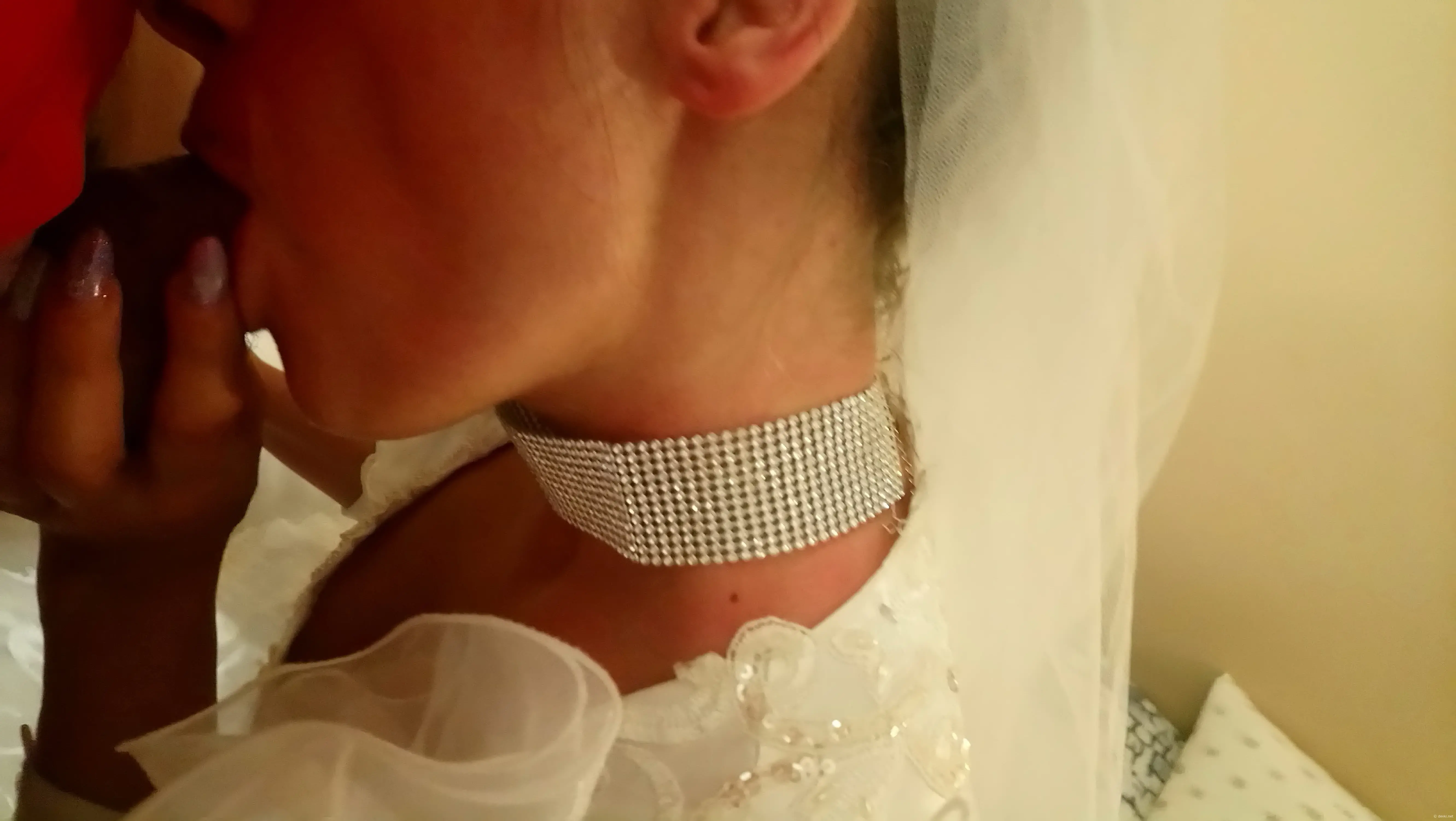 Wedding Dress Blowjob: Amateur Porn Photos of Sucking Bride