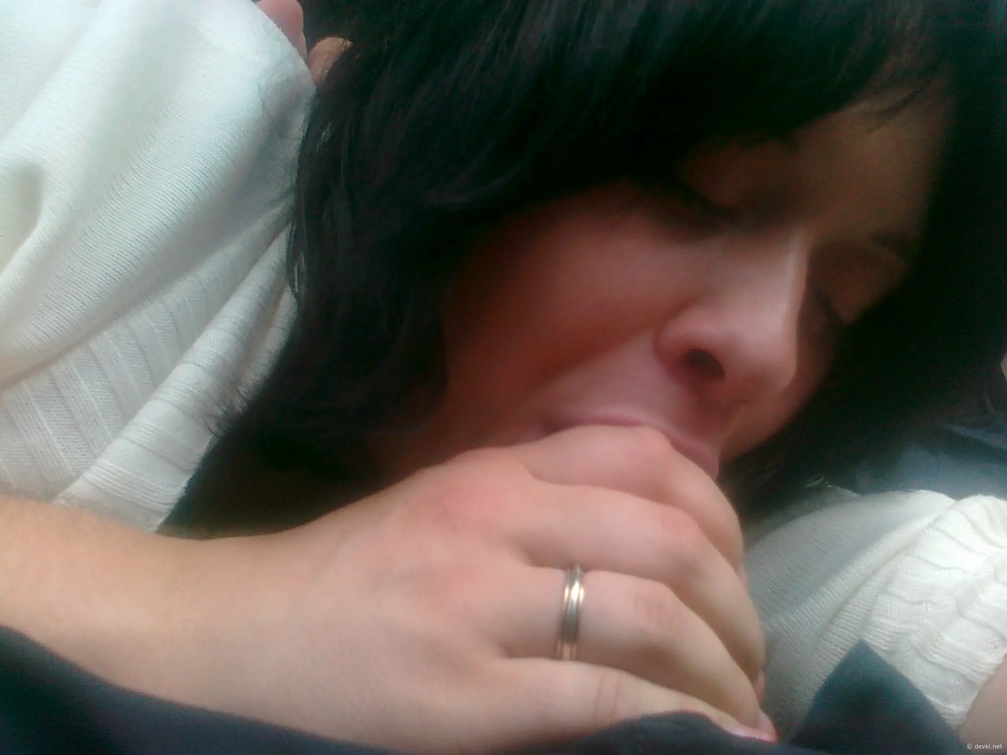 Natalya from Tallinn Gives Blowjob in Car - Explicit Amateur Porn Photo