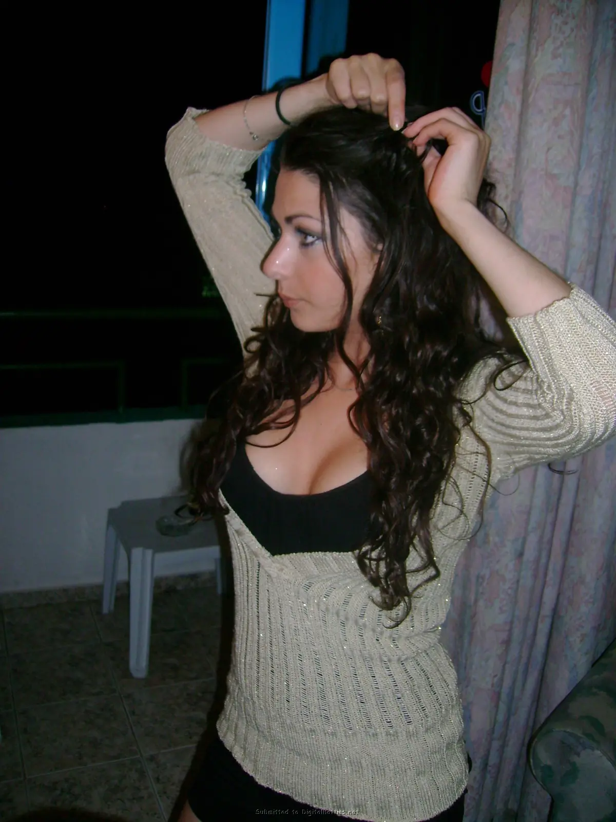 Sultry Brunette Sucks Cock and Strips Naked for Hot Amateur Porn Shoot