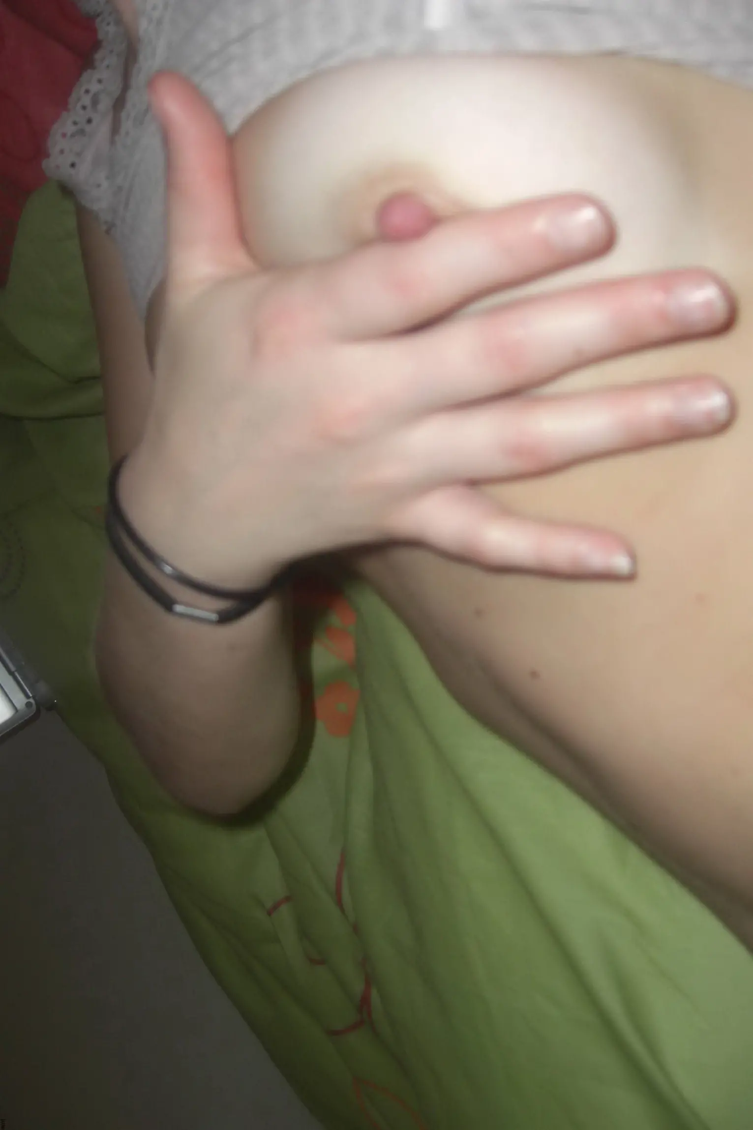 Guy thrusts thick cock into girlfriend's pussy - Amateur porn photo