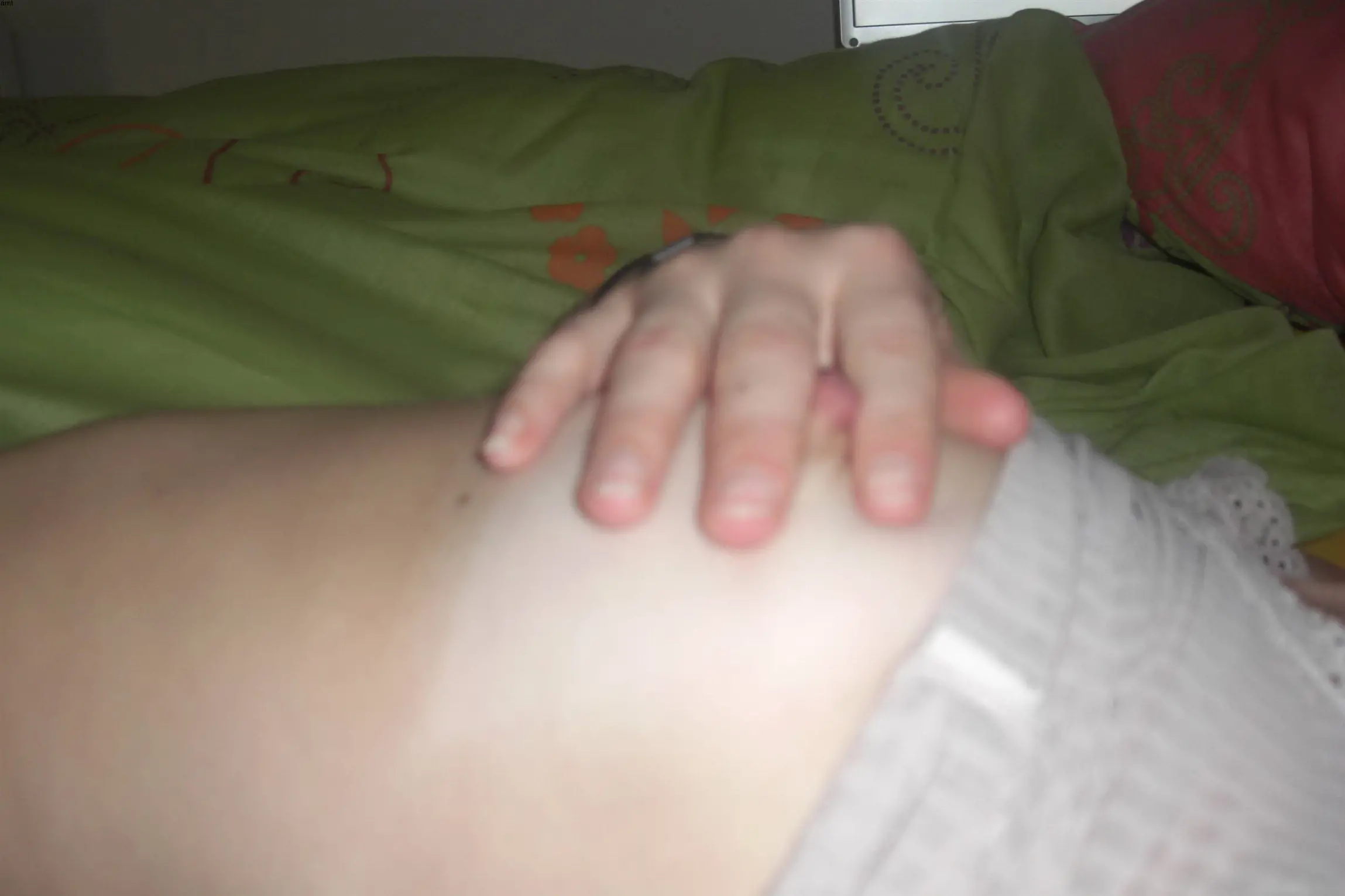 Guy thrusts thick cock into girlfriend's pussy - Amateur porn photo