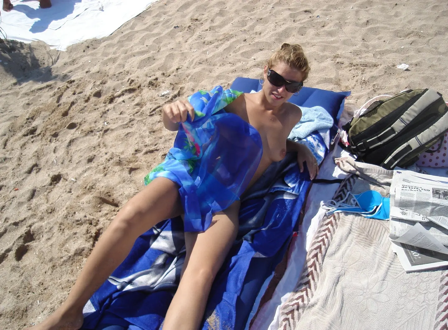 Topless Beach Sunbathing Amateur Photo - Explicit and Bold