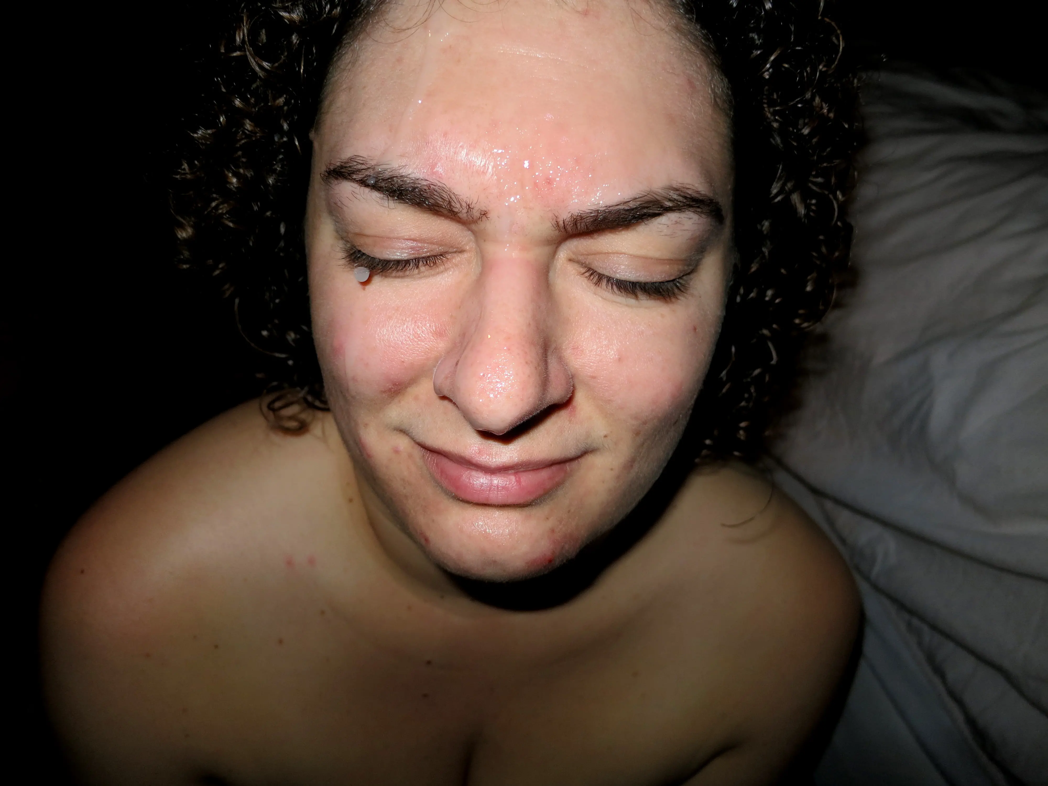 Blowjob in Car: Amateur Slut Sucks Lover's Cock - Explicit Amateur Porn Photo