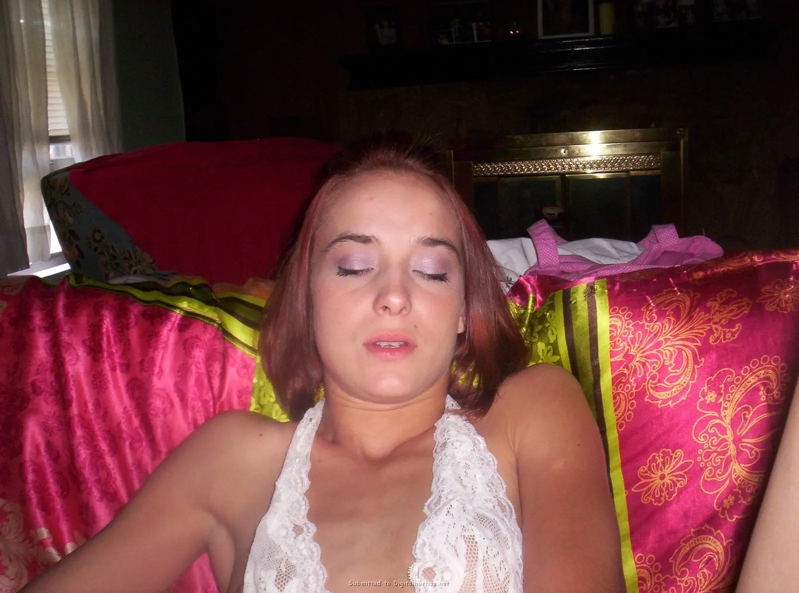 Skinny Blonde Loves Getting Cum on Her Face - Explicit Amateur Porn Photo