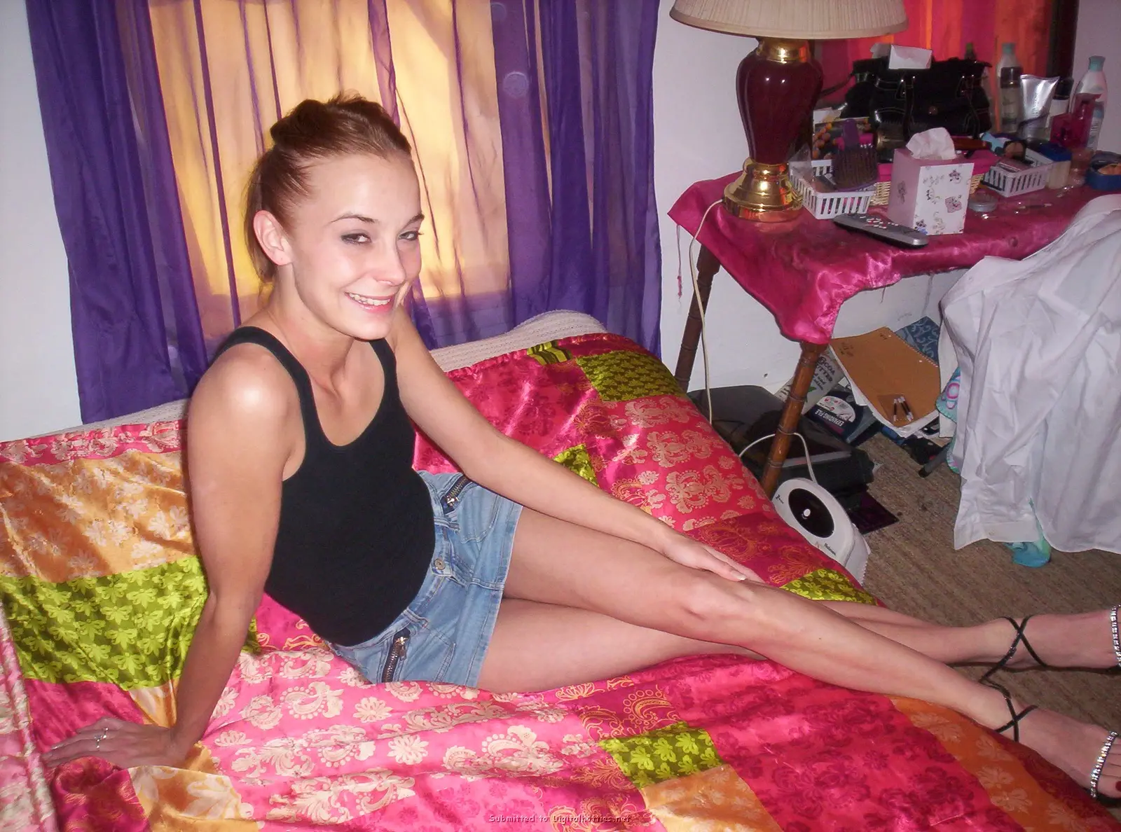 Skinny Blonde Loves Getting Cum on Her Face - Explicit Amateur Porn Photo