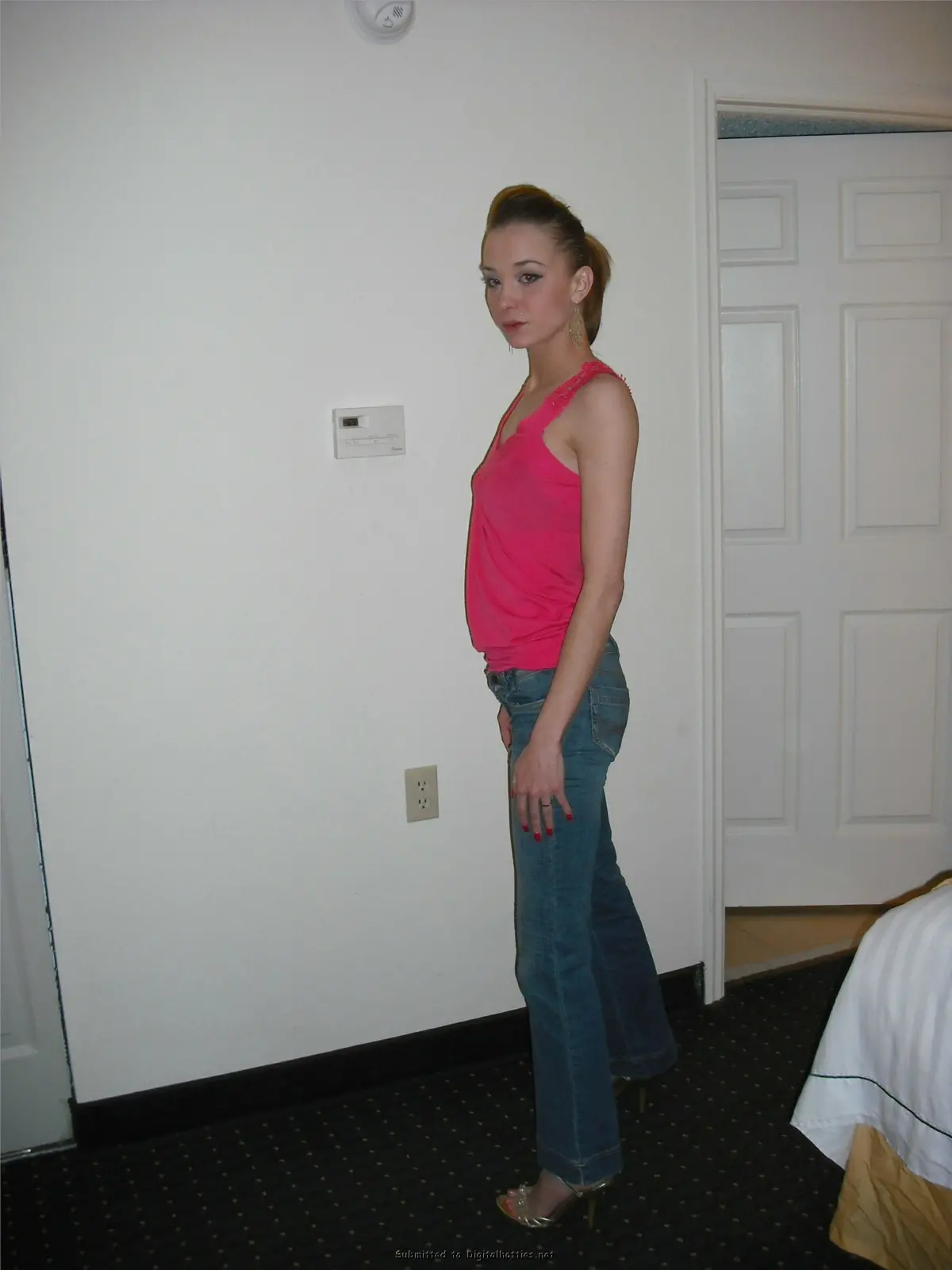 Skinny Blonde Loves Getting Cum on Her Face - Explicit Amateur Porn Photo