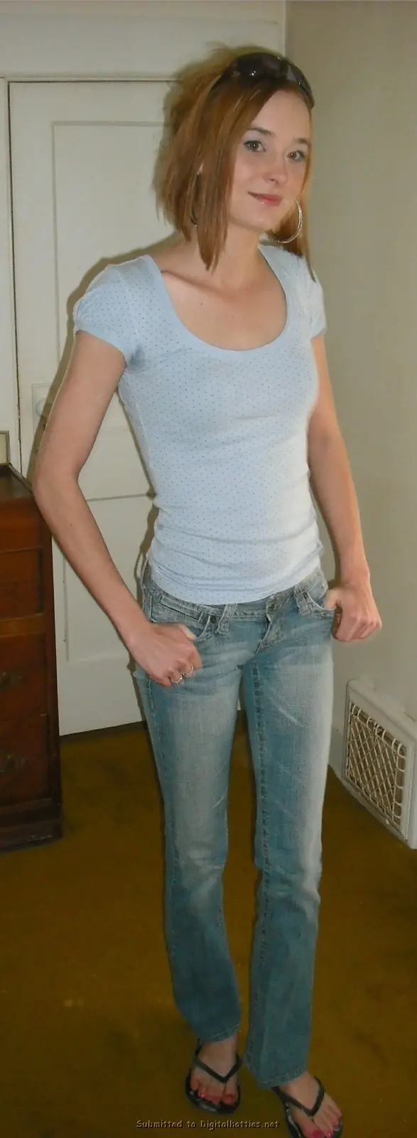 Skinny Blonde Loves Getting Cum on Her Face - Explicit Amateur Porn Photo