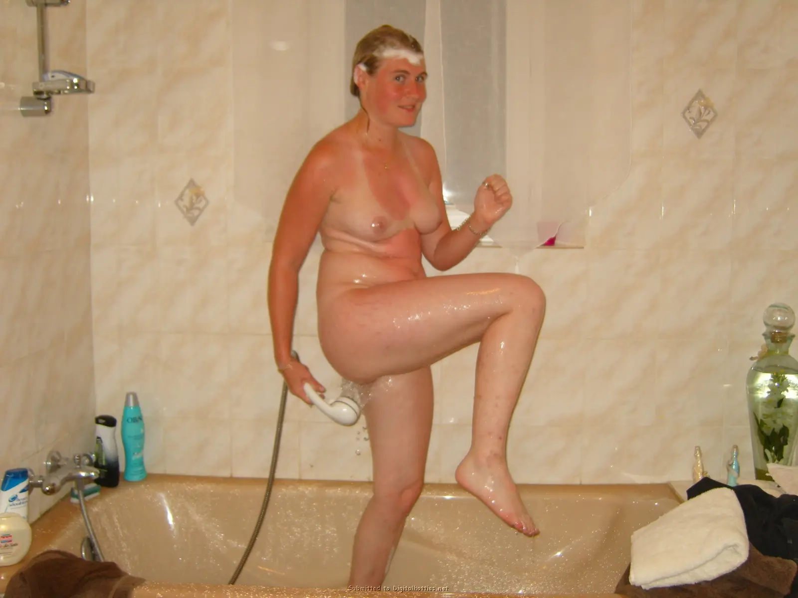 Shaved Cock Fucks Wife's Pussy and Ass - Amateur Porn Photo