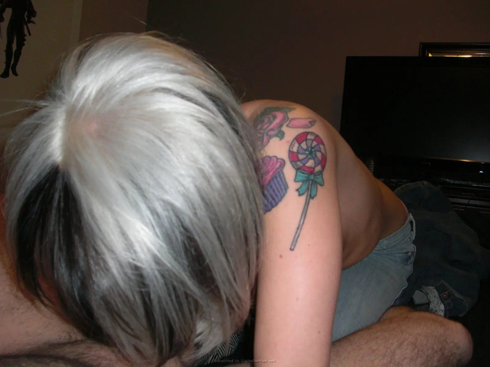 Amateur Slut with Big Tits Poses During Blowjob - Explicit Porn Photo