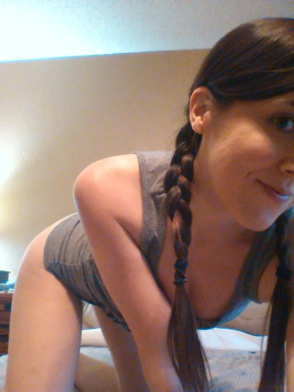 Hot Chick with Braids Masturbates in Amateur Selfie Porn