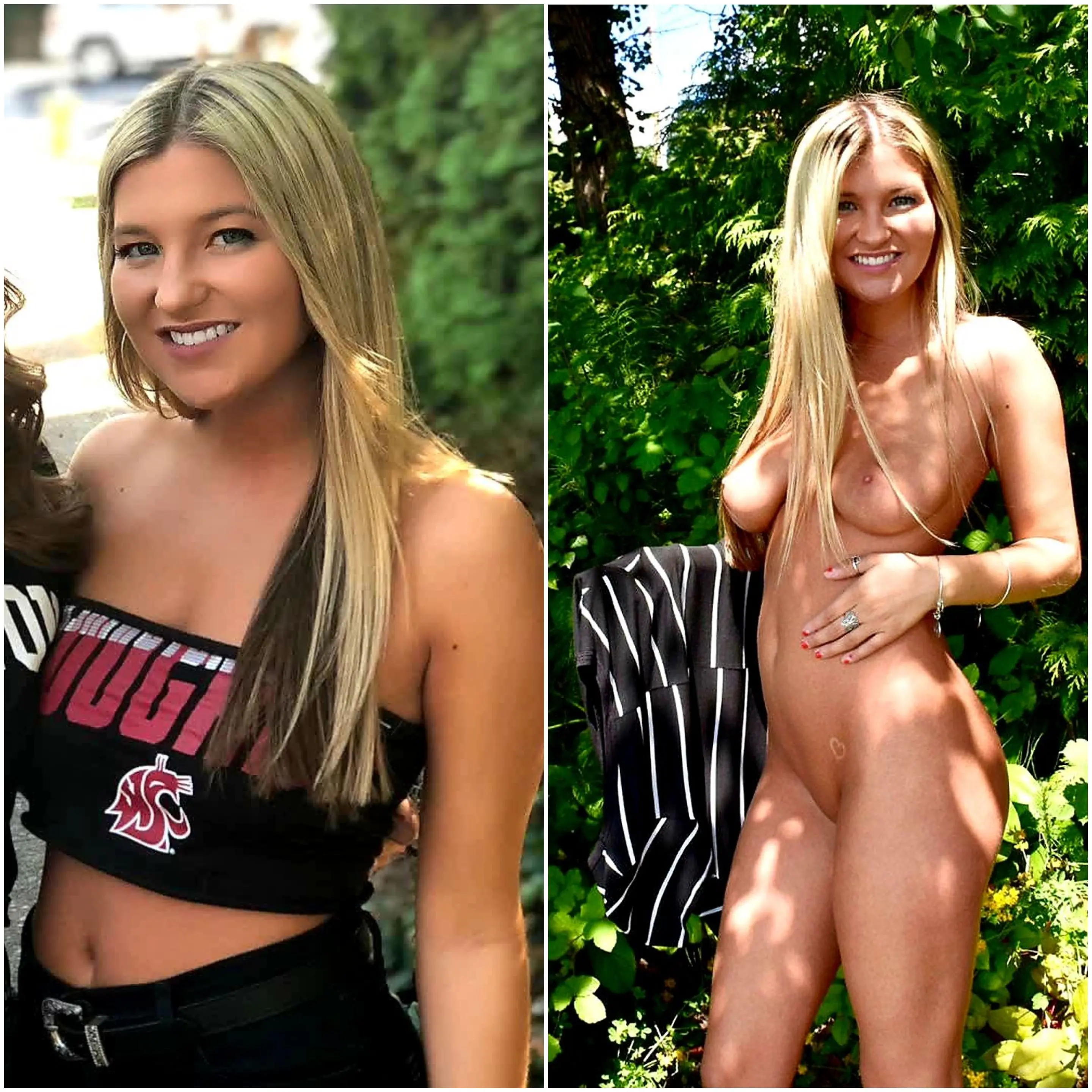 Blonde Bombshell with Amazing Ass Sucks Dick - Amateur Porn Photo