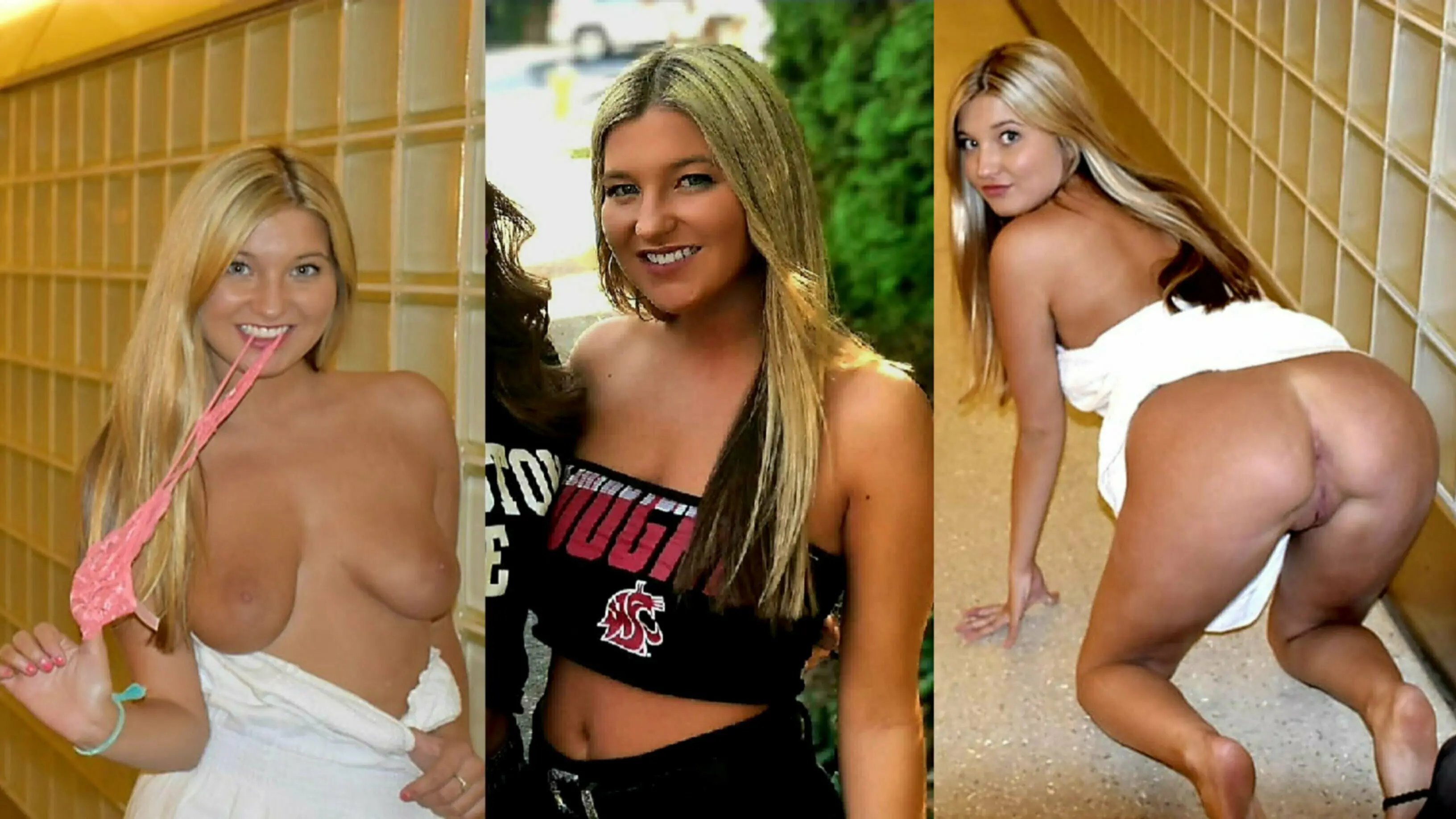 Blonde Bombshell with Amazing Ass Sucks Dick - Amateur Porn Photo