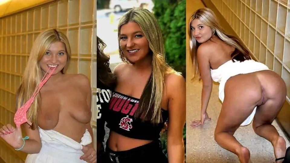 Blonde Bombshell with Amazing Ass Sucks Dick - Amateur Porn Photo