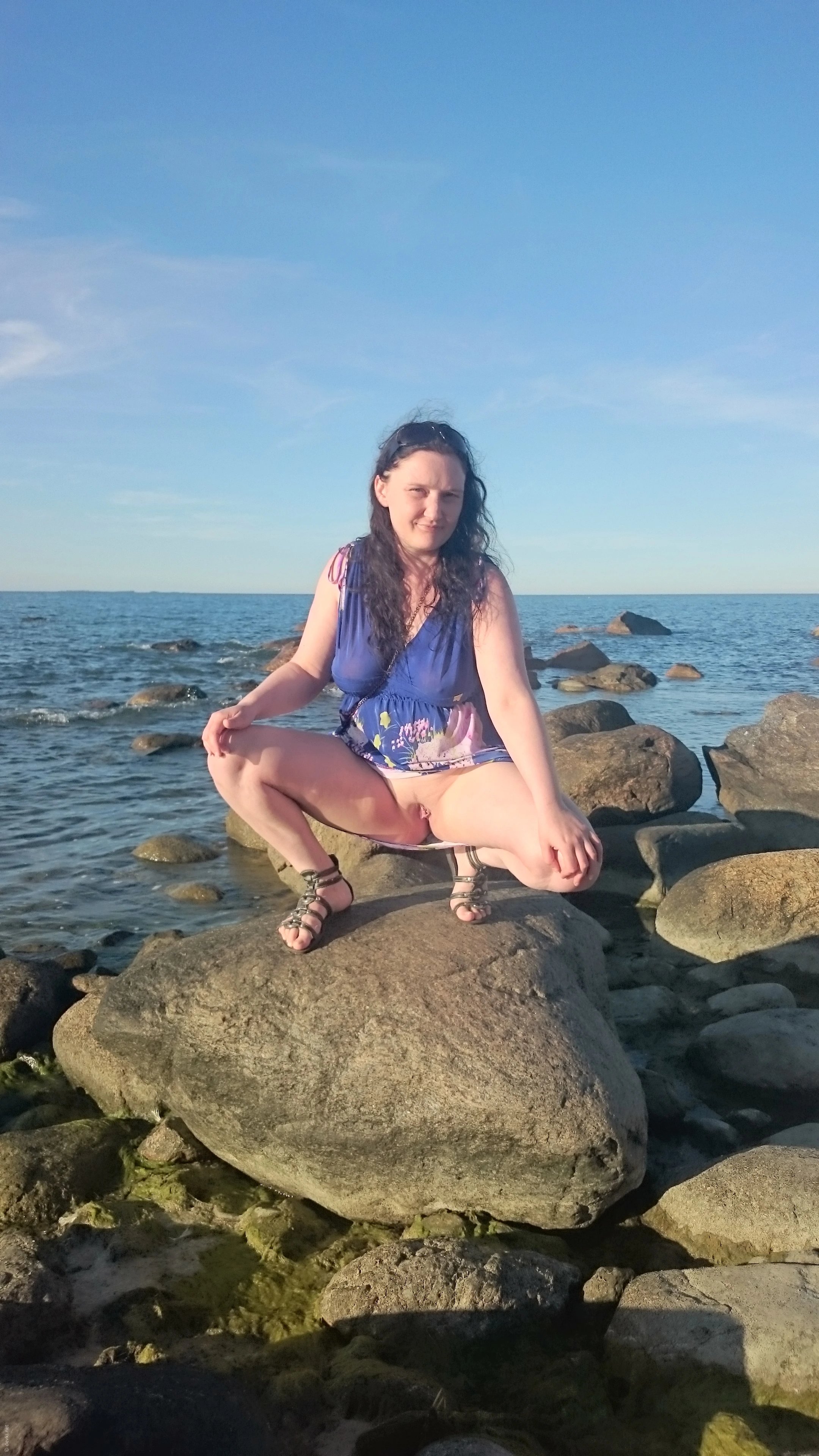 Outdoor Blowjob by Amateur Slut - Explicit Blowjob Porn Photo