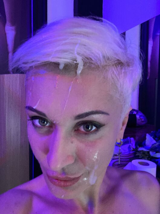 Posing in Cum with Cock, Showing Tits and Pussy - Explicit Amateur Porn