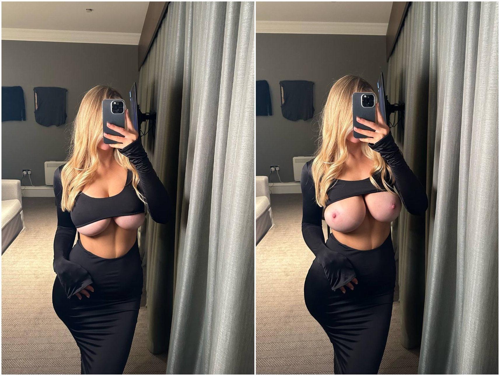 Curvy Blonde Takes Sultry Selfie Showcasing Her Big Bust